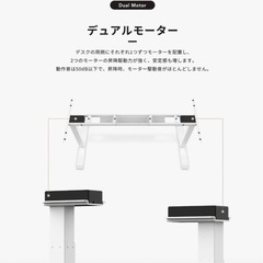 FLEXISPOT スタンディングデスクと椅子のセット 電動式昇降デスク EJ2 (足(黒), 天板なし)