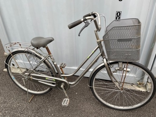 中古自転車 変速無26インチノーマルLEDライト 軽整備済み 安い 防犯