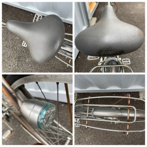 中古自転車 変速無26インチノーマルLEDライト 軽整備済み 安い 防犯