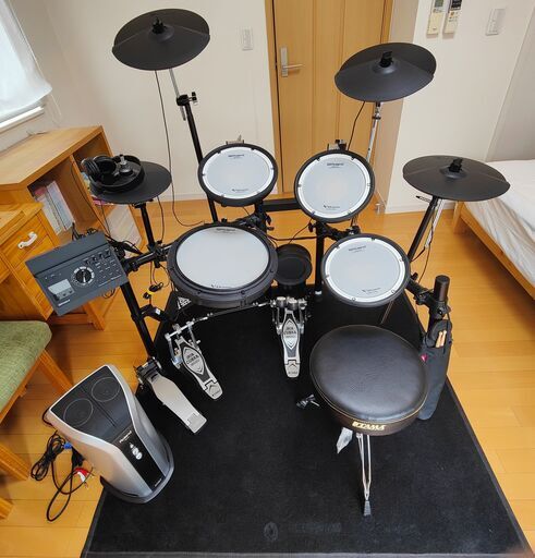 ローランド Roland TD-17KV-S および追加アイテムセット（追加シンバル、モニタースピーカー、スツール、ツインペダル、ヘッドホン、マット、スティック、スティックケース）