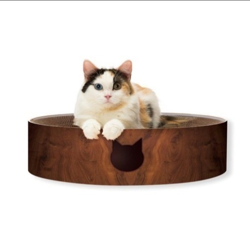 引取り決定【新品！猫壱 バリバリボウルXL ダークブラウン ■ 爪とぎ おもちゃ】