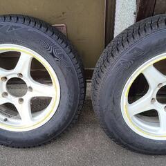 受付終了しました。 ジムニー スタッドレス ブリザックV2 バリ山とスペアトーヨー