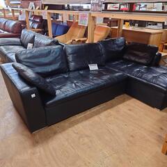 愛品倶楽部柏店】ニトリ 本革カウチソファ ダブルライン