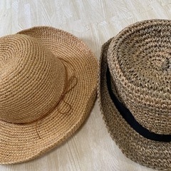 帽子　夏用　麦わら帽子　２つ