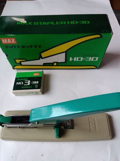 【新古品】ＭＡＸ ホッチキスHD-3D 多用型(針は6㎜・10mmの針足長さ対応)    2022.1009a109