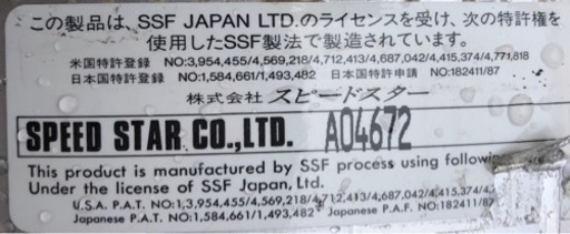希少　SSR TYPE X アルミホイール 4本　15インチ