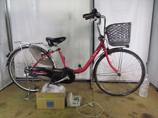 C281★整備済み　中古電動自転車　Panasonic　リチウム　ViVi DX　ピンク　8.9Ah　バッテリー新品★【26インチ】