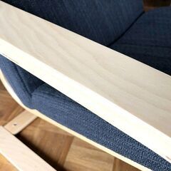 IKEA イケア　POANG ポエング　パーソナルチェア　　オットマン付き　バーチ材突き板　ヒッラレド チャコール