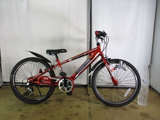 C282★9000円★整備済み 中古子供自転車 JrMTB　SPEED　レッド　6段変速付き【22インチ 】 C282☆9000円☆整備済み 中古子供自転車 JrMTB SPEED レッド 6段変速