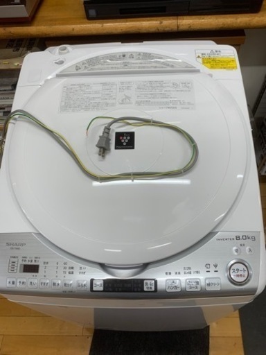 シャップ　ES-TX8D 2020年製洗濯機8.0kg