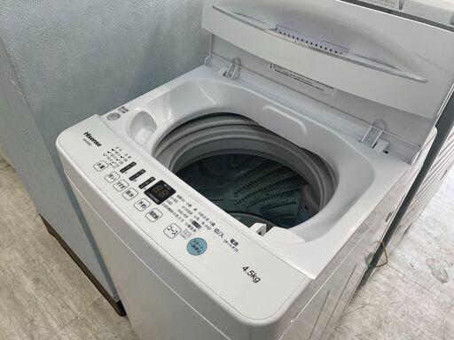 洗濯機の分解クリーニング行っています！配送設置込み　ハイセンス4.5K洗濯機　2019年製　分解クリーニング済み！