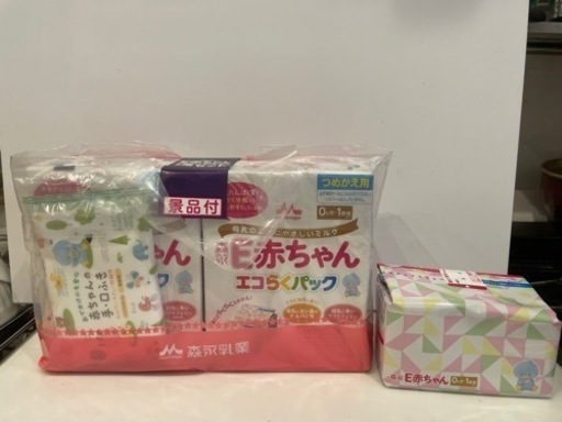 森永 E赤ちゃん エコらくパック 詰替用　400g×5袋+おまけ付き