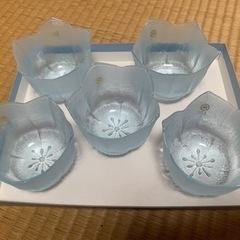 【新品】たち吉　創作ガラス　和食器　５つセット