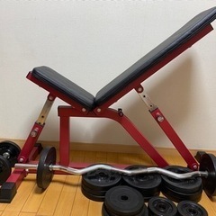 値下げ】ダンベル30kg×2、EZバー、アジャストベンチ