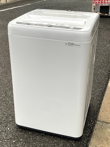 【RKGSE-849】特価！Panasonic/5kg/全自動洗濯機/NA-F50B12J/中古/2018年製/当社より近隣地域無料配達