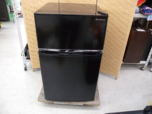 【恵庭】2ドア冷蔵庫　86L　HR-2090BK　ブラック　17年製
