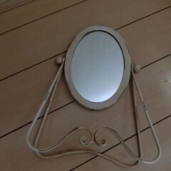 0円：アイアン雑貨 アンティーク調 ミラー 鏡