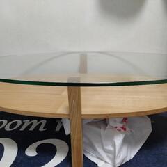 【ネット決済】ガラスローテーブル　