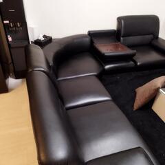 引き取り限定　コーナーローソファー５点セット
