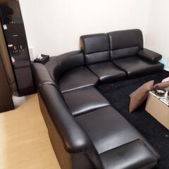 引き取り限定　コーナーローソファー５点セット