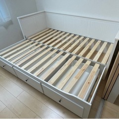 IKEA】HEMNES ヘムネス 【デイベッド】ホワイト マットレス×2付
