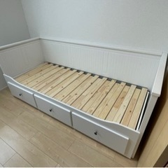 IKEA】HEMNES ヘムネス 【デイベッド】ホワイト マットレス×2付