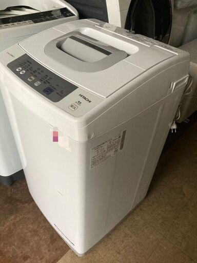 ☆中古￥9,800！【会員価格￥9,000】HITACHI　5.0kg洗濯機　家電　2018年製　NW-H53型　幅54cmｘ奥行51cmｘ高さ97cm　【BJ060】