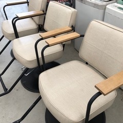 美容室のチェア　手動昇降タイプ　3個セット