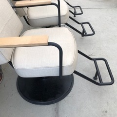 美容室のチェア　手動昇降タイプ　3個セット