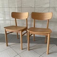 最終値下げ】無印良品 ラウンドチェア・オーク材 2脚