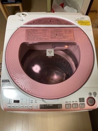 SHARP Agイオンコート付電気洗濯乾燥機  ES-TX85KS 8.0kg 2016年製