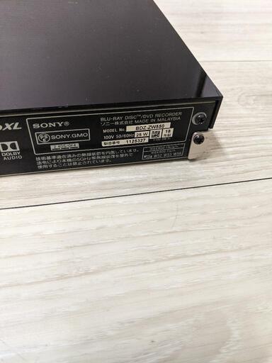 ソニー ブルーレイディスク/DVDレコーダー 500GB 外付けHDD対応 無線LAN内蔵モデル BDZ-ZW550　4K 2018年製