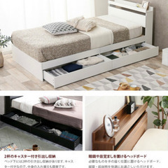 【お話し中】セミダブルベッド、マットレス付き！