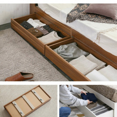 【お話し中】セミダブルベッド、マットレス付き！