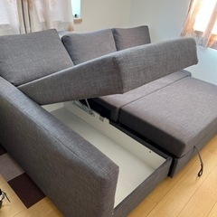 IKEA フリーヘーテン ソファ ソファーベッド ダークグレー