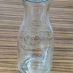 【中古】円筒型シンプルなガラスの花瓶