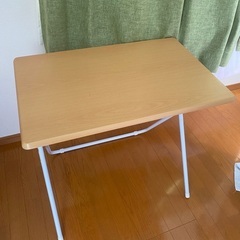 ニトリ　折り畳みテーブル　幅70cmハイタイプ　ライトブラウン