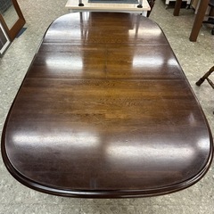 【飛騨家具】伸縮できるダイニングテーブルセット(椅子4脚)