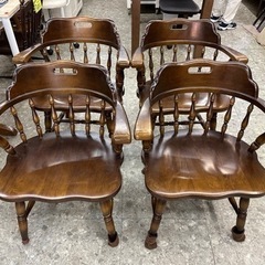 【飛騨家具】伸縮できるダイニングテーブルセット(椅子4脚)