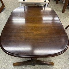 【飛騨家具】伸縮できるダイニングテーブルセット(椅子4脚)