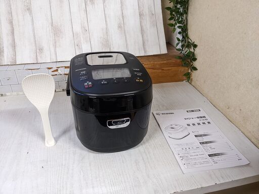 【美品】2021年製 IRIS OHYAMA IHジャー炊飯器 RC-IK30-B 3合炊き