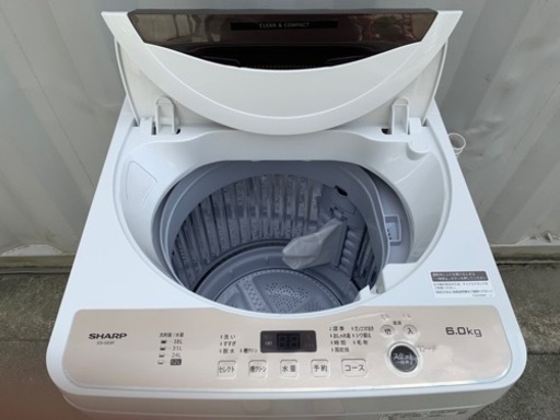 美品！シャープ 洗濯機◇6.0kg◇2022年製◇ES-GE6F◇R32J