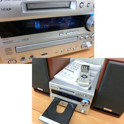 ONKYO CD MDコンポ FR-N7FX チューナーアンプ\u0026スピーカー 2008年  