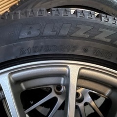 ブリヂストン ECO FORME エコフォルム CRS101 17インチホイール4本 7J-17 +53 PCD100 5穴 スタッドレス 215/50r17付 中古