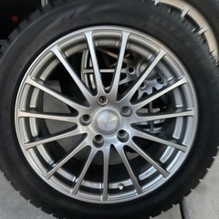 ブリヂストン ECO FORME エコフォルム CRS101 17インチホイール4本 7J-17 +53 PCD100 5穴 スタッドレス 215/50r17付 中古