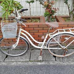 (chariyoshy 出品)26インチ自転車　オートライト付き　白色