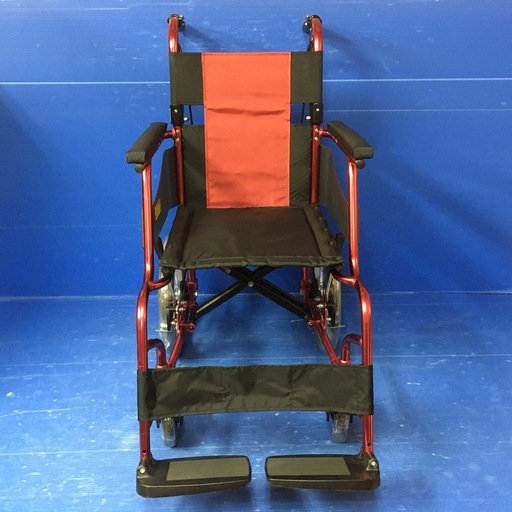 介助式車いす MIKI PMS-2R レッド 軽量コンパクトタイプ車椅子-