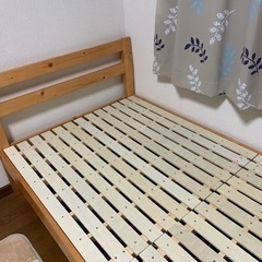【お取引中】木製シングルベッド　パイン材ベルメゾン高さ調整ベッド...