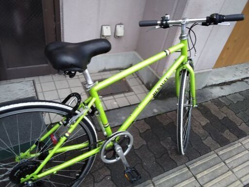 700c 6speed 黄緑色 クロスバイク 自転車 cavite(キャビテ) クロス 