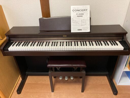 コルグ C-2200 電子ピアノ・椅子・取説　シンプルで使い易くお手頃価格でレッスンスタート最適です!